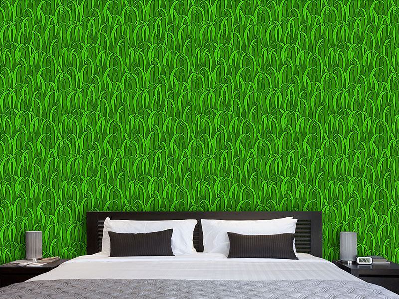 Wall Mural Pattern Wallpaper In The Green Grass