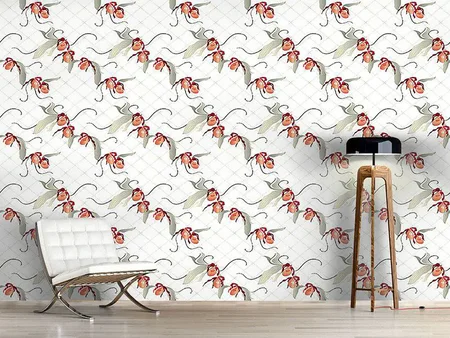 Wall Mural Pattern Wallpaper Ladiesslippers In White