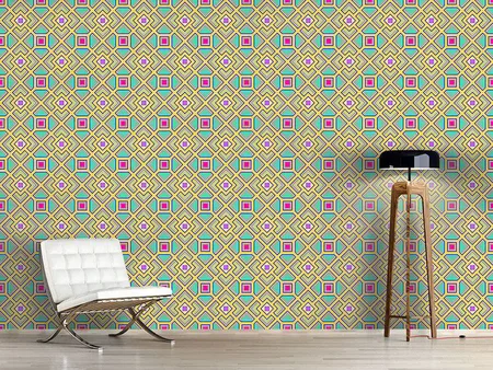 Wall Mural Pattern Wallpaper The Square Labyrinth