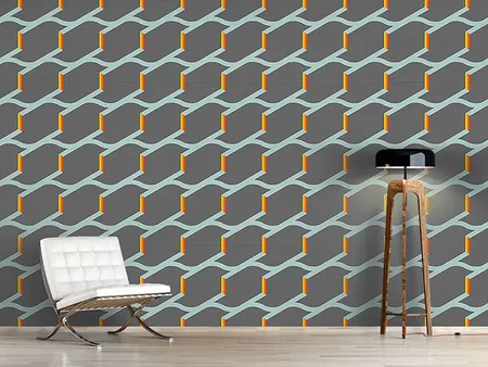 Wall Mural Pattern Wallpaper Fire On The Roof