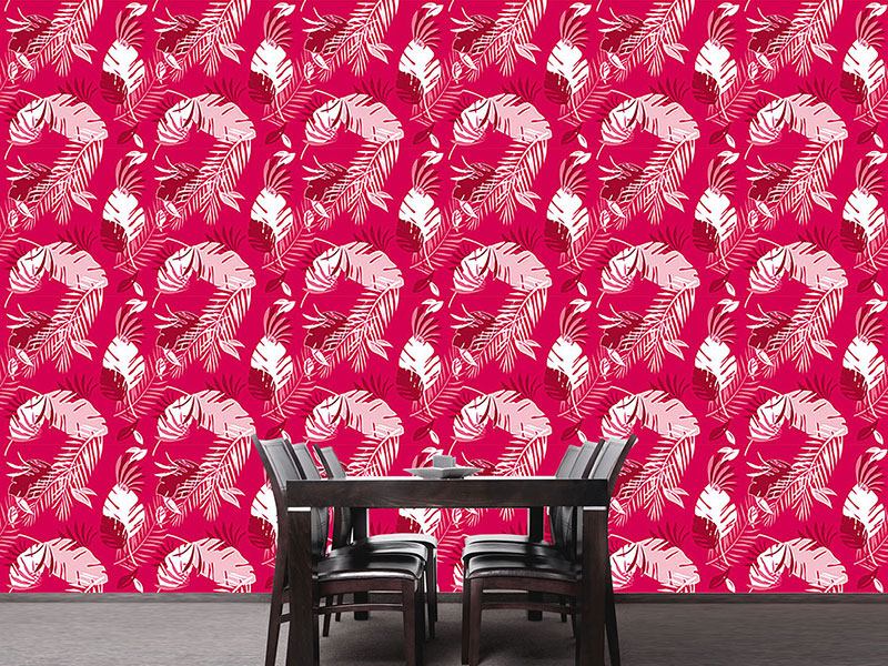 Wall Mural Pattern Wallpaper Honolulu Pink