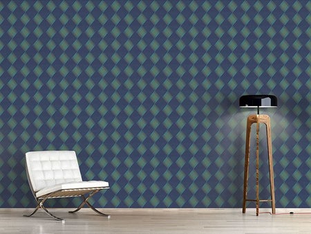 Wall Mural Pattern Wallpaper Basket Blues