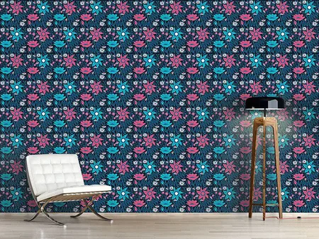 Wall Mural Pattern Wallpaper Flowers In The Nightshade