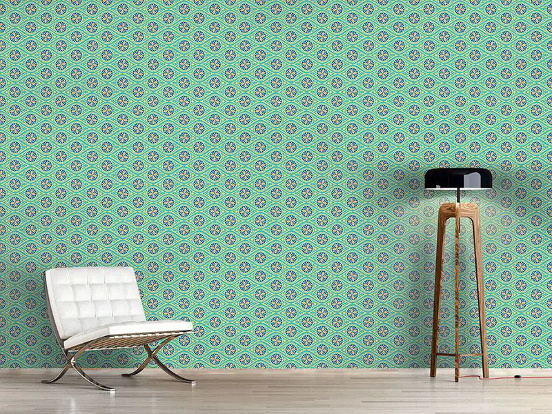 Wall Mural Pattern Wallpaper In The Eye Of The Atoll