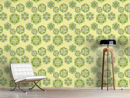 Wall Mural Pattern Wallpaper Green Morocco