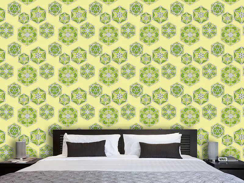 Wall Mural Pattern Wallpaper Green Morocco