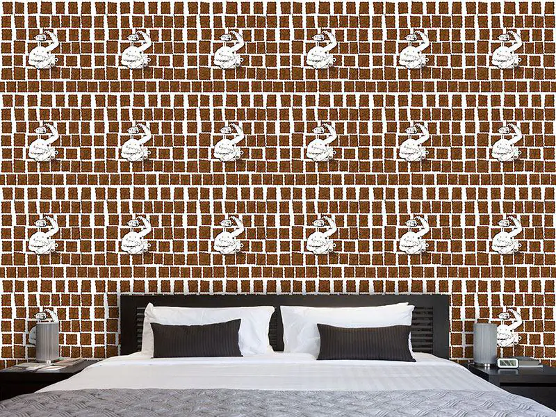 Wall Mural Pattern Wallpaper Crazy Monkey