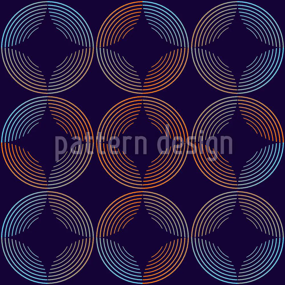 Wall Mural Pattern Wallpaper Sound Circles With Diamonds