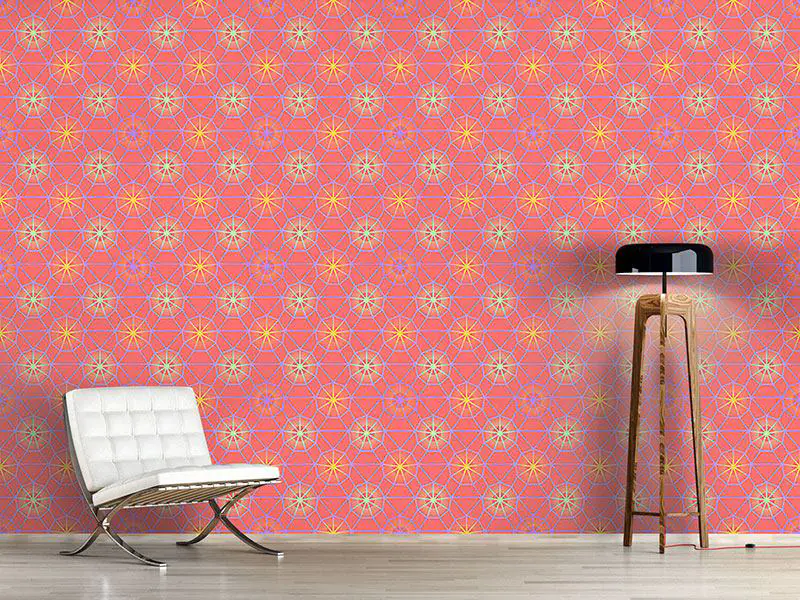 Wall Mural Pattern Wallpaper Soft Web Glowing