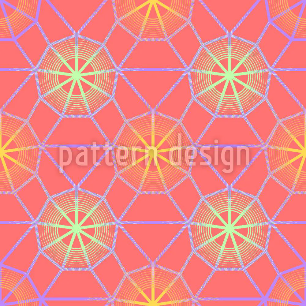 Papier peint design Soft Web Glowing