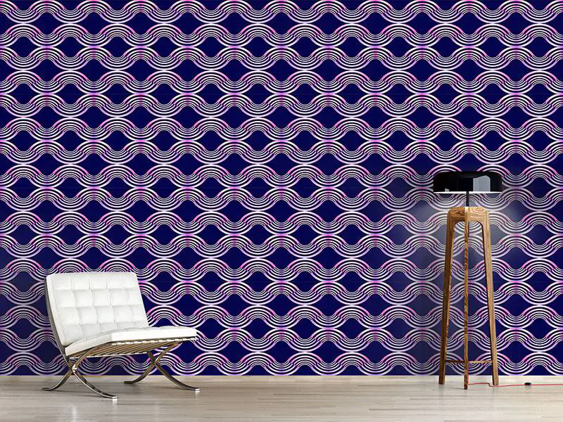 Wall Mural Pattern Wallpaper Metal Waves
