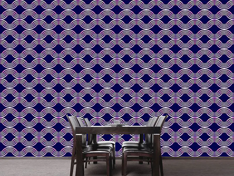 Wall Mural Pattern Wallpaper Metal Waves