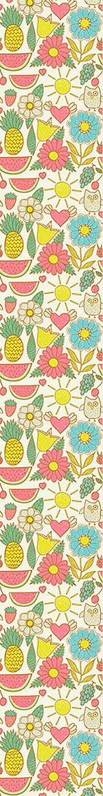 Wall Mural Pattern Wallpaper Owls On Holiday