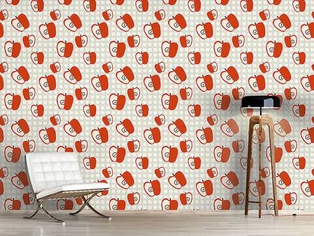 Wall Mural Pattern Wallpaper Hallo Apfel