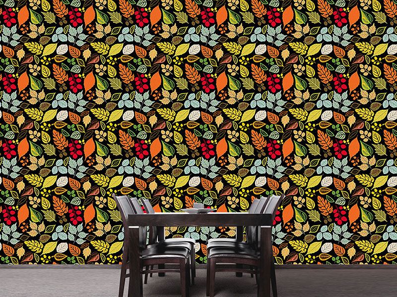 Wall Mural Pattern Wallpaper In The Leaf Museum