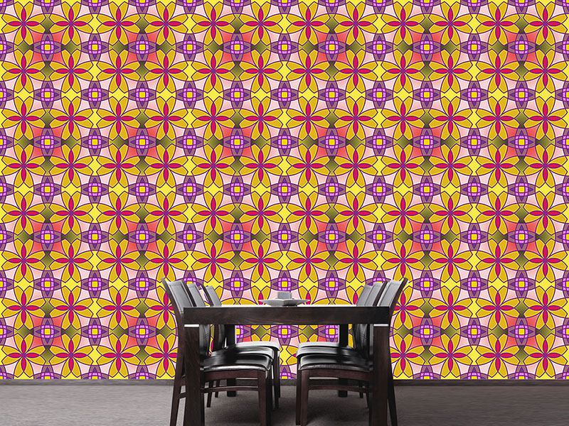 Wall Mural Pattern Wallpaper Metro Floral Color