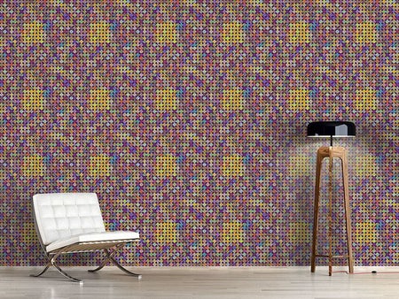 Wall Mural Pattern Wallpaper Pixeled Dots