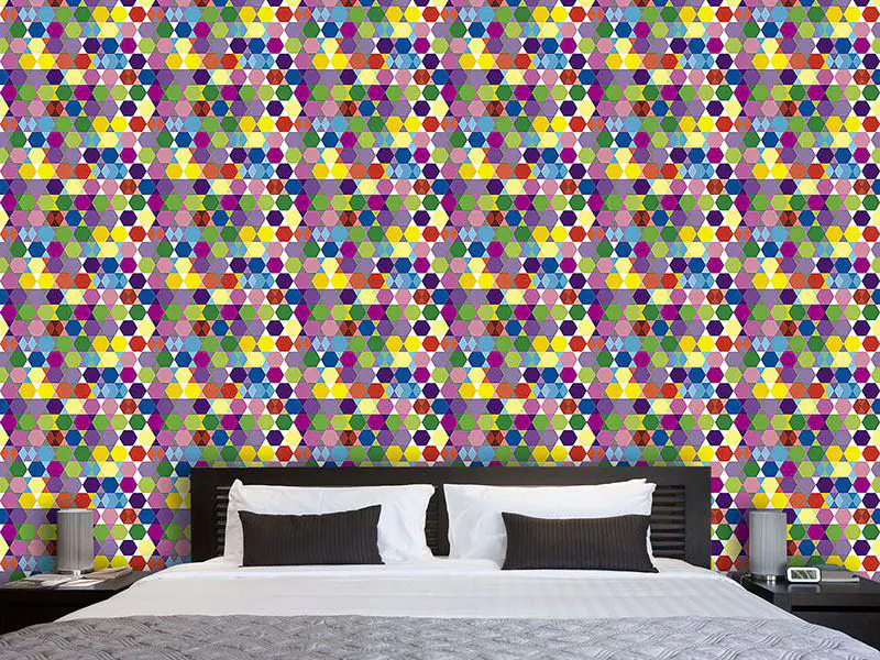 Wall Mural Pattern Wallpaper Erratic Hexagon