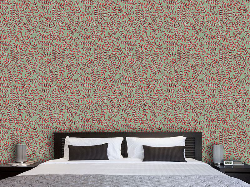 Wall Mural Pattern Wallpaper Late Autumn Branches