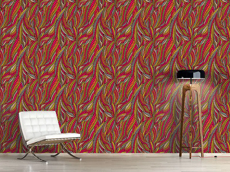 Wall Mural Pattern Wallpaper Leaf Expressions