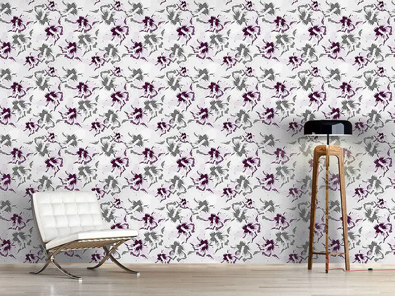 Wall Mural Pattern Wallpaper Hibiscus Dreams