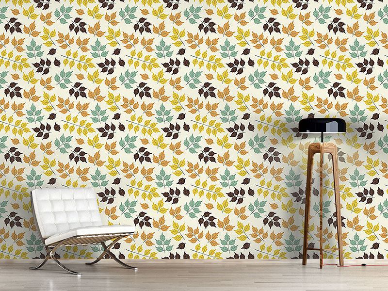 Wall Mural Pattern Wallpaper First Symphony Of Leaves