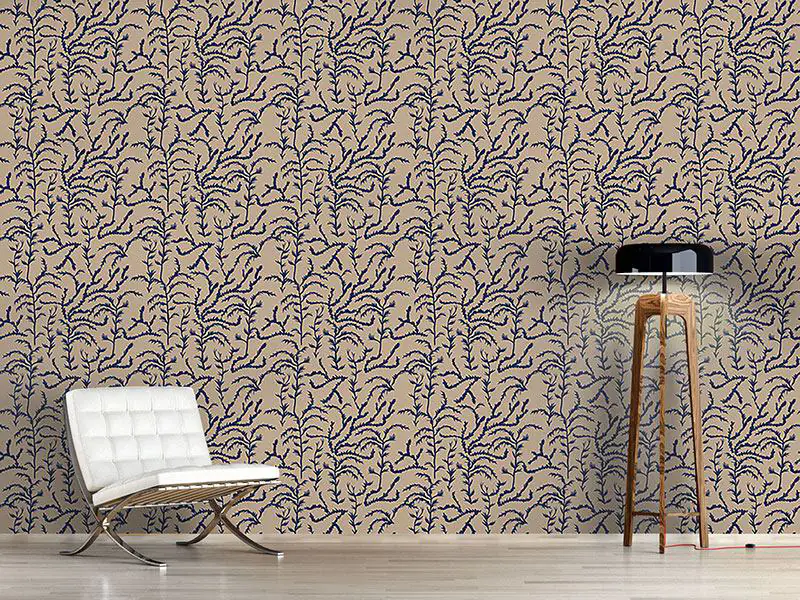 Wall Mural Pattern Wallpaper Dark Cypress Impression