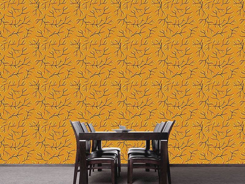 Wall Mural Pattern Wallpaper Japanese Autumn Gold