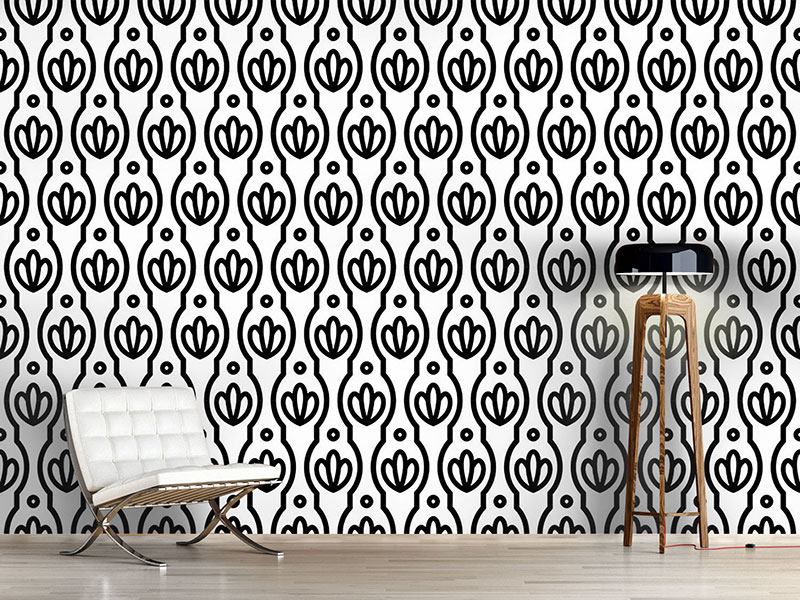 Wall Mural Pattern Wallpaper Floral Silhouette