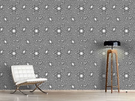Wall Mural Pattern Wallpaper Broken Zebra Stars