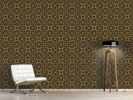 Wall Mural Pattern Wallpaper Floral Gold Jewellery