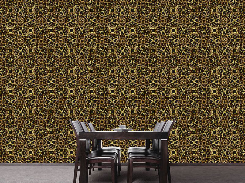 Wall Mural Pattern Wallpaper Floral Gold Jewellery