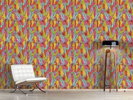 Wall Mural Pattern Wallpaper The Feathers Of The Paradise Birds