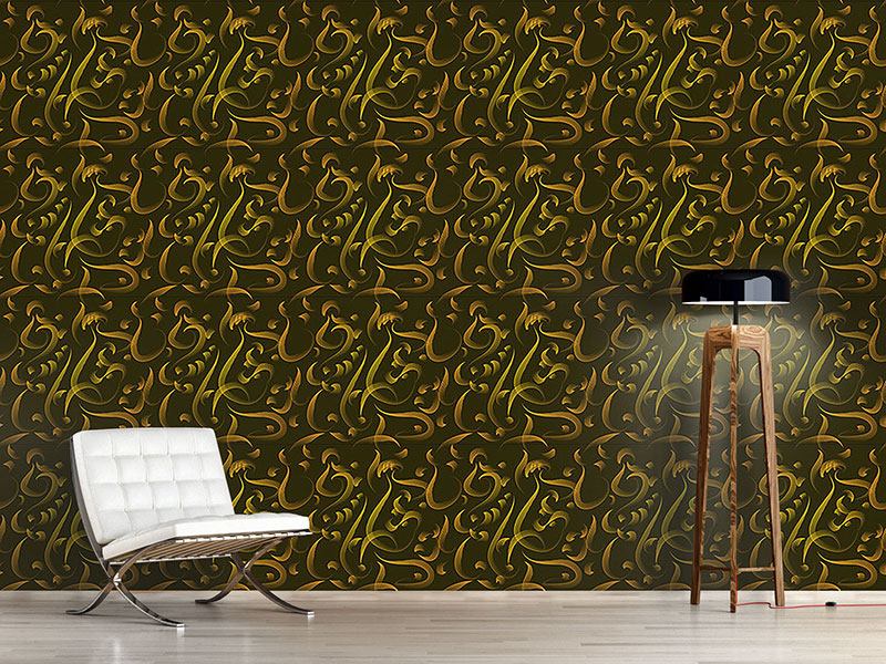 Wall Mural Pattern Wallpaper Calligraphy Of The Orient