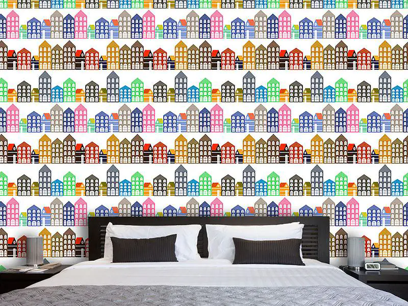 Wall Mural Pattern Wallpaper The Houses Of Amsterdam