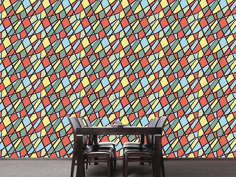 Wall Mural Pattern Wallpaper Clown Geometry