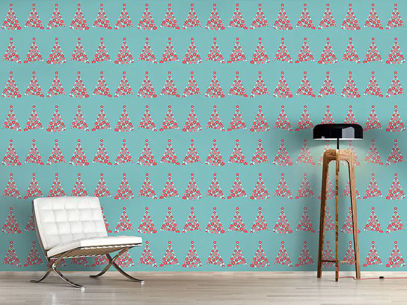 Wall Mural Pattern Wallpaper Christmassy Forest
