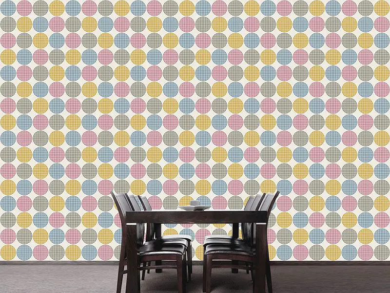 Wall Mural Pattern Wallpaper Retro Dots