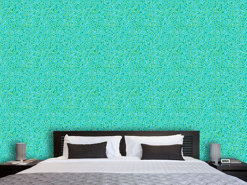 Wall Mural Pattern Wallpaper Aqua Pixel