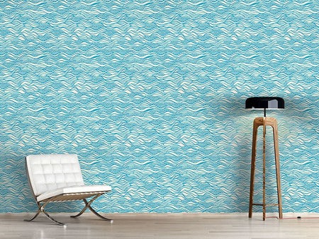 Wall Mural Pattern Wallpaper They Dreamed Of Gentle Ocean Waves