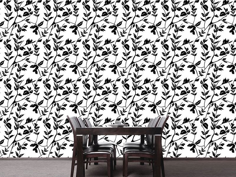 Wall Mural Pattern Wallpaper Leaves In The Shadow