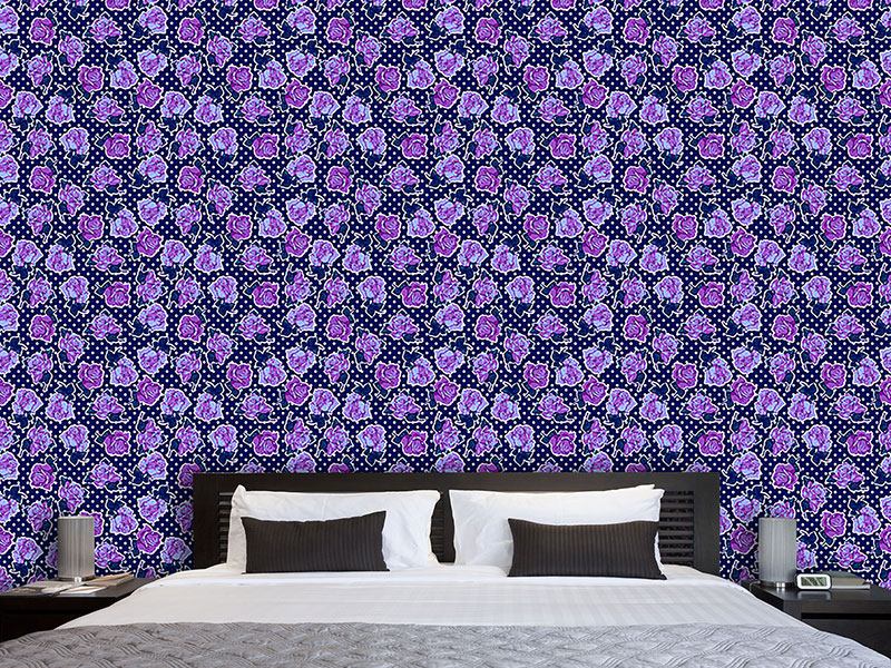 Wall Mural Pattern Wallpaper The Navy Roses