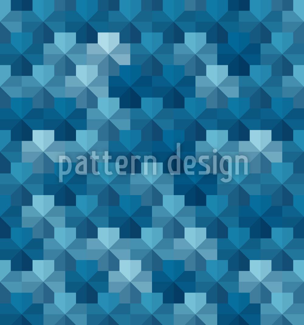Designmuster Tapete Pentagon Pixel