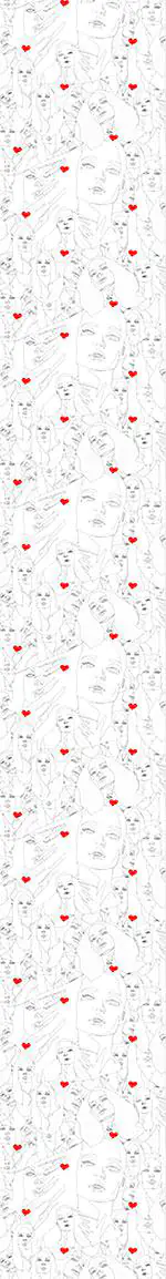 Wall Mural Pattern Wallpaper Face Of Love