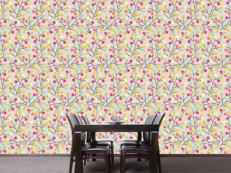 Wall Mural Pattern Wallpaper Lollypops Grow On Trees