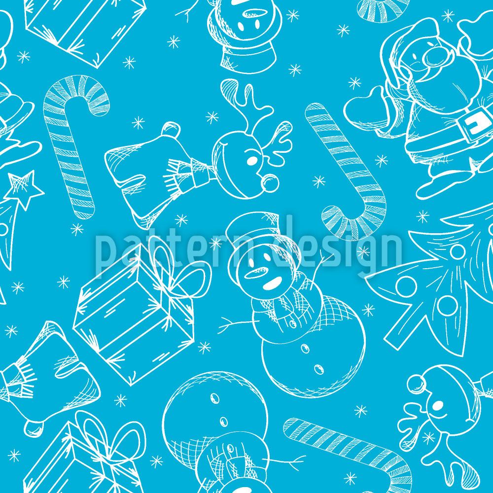Wall Mural Pattern Wallpaper Christmas On Ice
