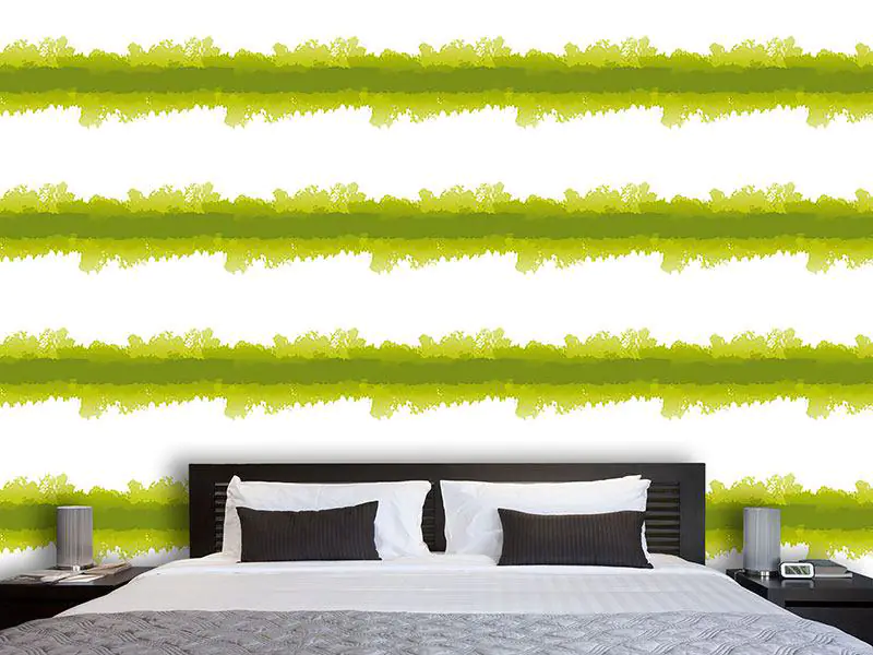 Wall Mural Pattern Wallpaper Batik In Green