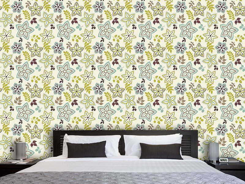 Wall Mural Pattern Wallpaper Leaf And Flower Are Harbingers Of Spring