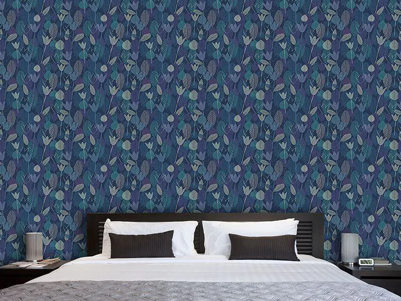 Wall Mural Pattern Wallpaper I Dreamed Of Tulips And Leaves