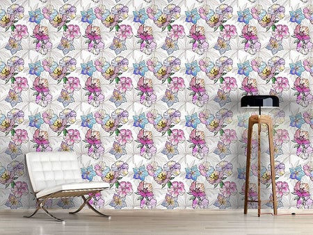 Wall Mural Pattern Wallpaper Flora Loves Water And Color